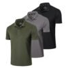 Gaiatiger 3 Pack Mens Polo Shirts Short Sleeve Quick Dry Lightweight Golf Casual Collared Tops Breathable Moisture Wicking Work Shirts